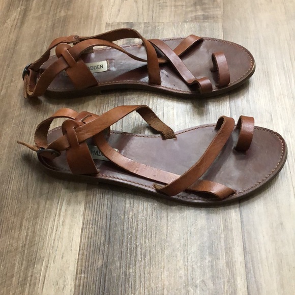 Steve Madden brown leather sandals 7.5 - Picture 3 of 4